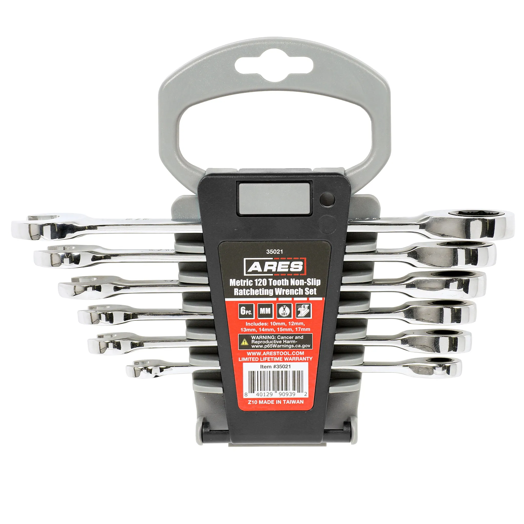 6-Piece 120-Tooth Metric Non-Slip Ratcheting Wrench Set