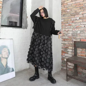 Around Me Mesh Midi Dress