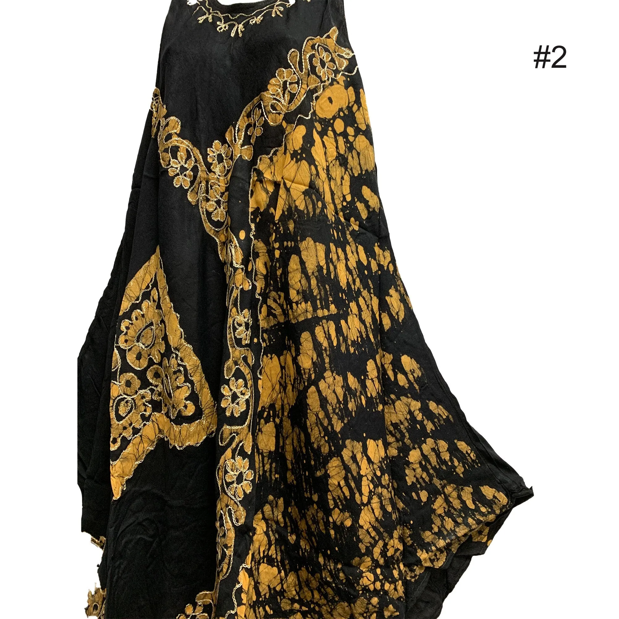 Boho Ethnic Print Embroidered Sleeveless Caftan Summer Dress