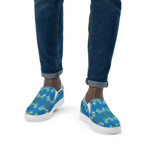 Glamire Men’s Slip-on Canvas Shoes Blue