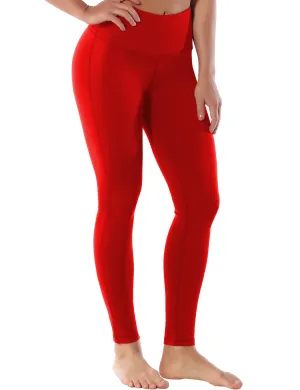 High Waist Side Line Gym Pants scarlet_Gym