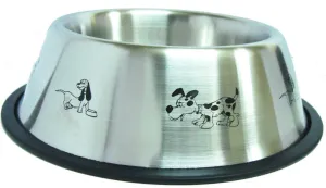 Raintech Steel Bowl with anti-slip rubber dog motives 0,850l /17,5cm/